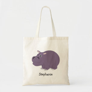 Nijlpaard ontwerp tote bag