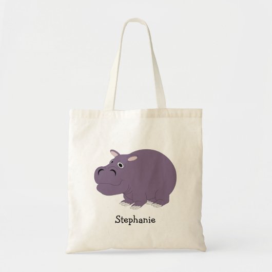 Nijlpaard ontwerp tote bag (Voorkant)