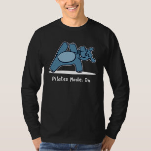 nijlpaard pilates lichaam fitness training workout t-shirt