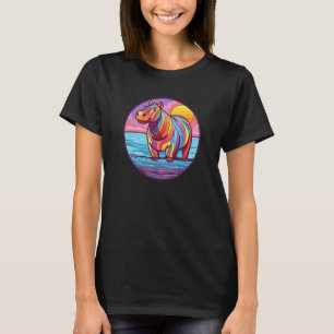 Nijlpaard Pop Vintage Schattig Nijlpaard Safari Di T-shirt