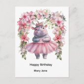 Nijlpaard Prinses Briefkaart (Voorkant)