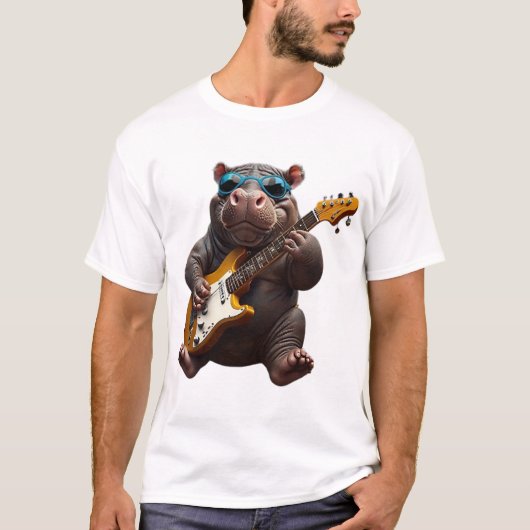 Nijlpaard Rockster T-shirt (Voorkant)