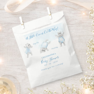Nijlpaard Salto Baby Jongen Shower Bedankzakje