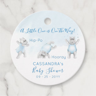 Nijlpaard Salto Baby Shower Bedankjes Labels