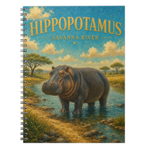 Nijlpaard Savanne Rivier Aquarel GeoSaga Notitieboek