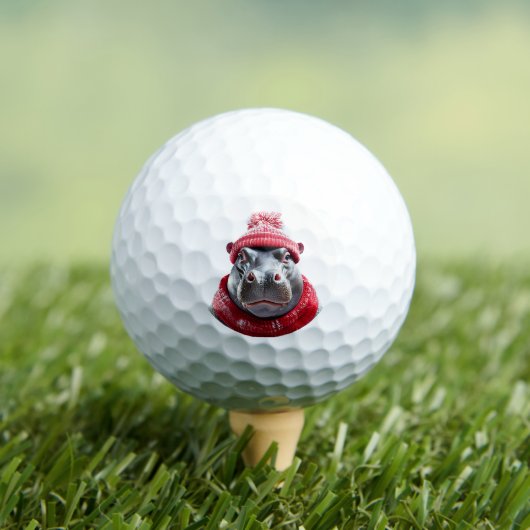 Nijlpaard Sjaal en Muts Golfballen (Insitu Shirt)