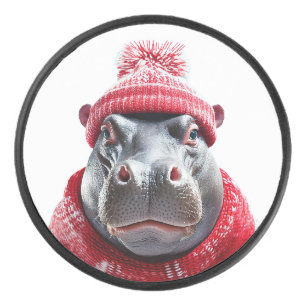 Nijlpaard Sjaal en Muts Hockey Puck