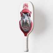 Nijlpaard Sjaal en Muts Pickleball Paddle (Links)