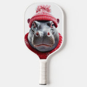 Nijlpaard Sjaal en Muts Pickleball Paddle (Achterkant)