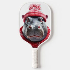 Nijlpaard Sjaal en Muts Pickleball Paddle