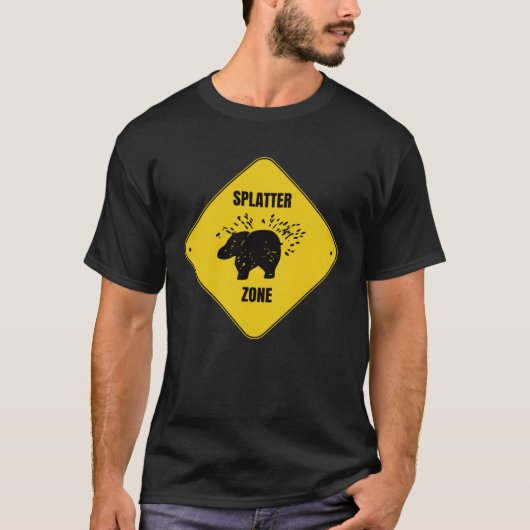 Nijlpaard Spat Zone Kermis T-shirt (Voorkant)