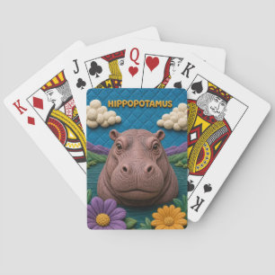 Nijlpaard Stille Lagune Moderne KlayKoo Pokerkaarten