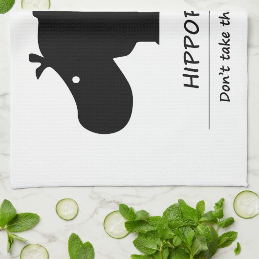 Nijlpaard Theedoek (Gevouwen)