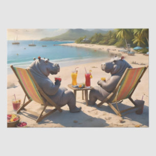 Nijlpaard Uur: Cocktails op het strand en goede ti Tissuepapier