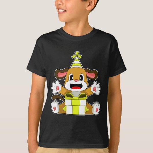Nijlpaard verjaardag muts t-shirt (Voorkant)