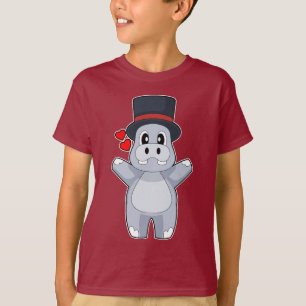 Nijlpaard Verzorgingscilinder Huwelijk T-shirt