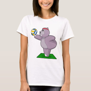 Nijlpaard Volleybalspeler Volleybal Sport T-shirt