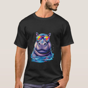 Nijlpaard Zonnebrillen T-shirt