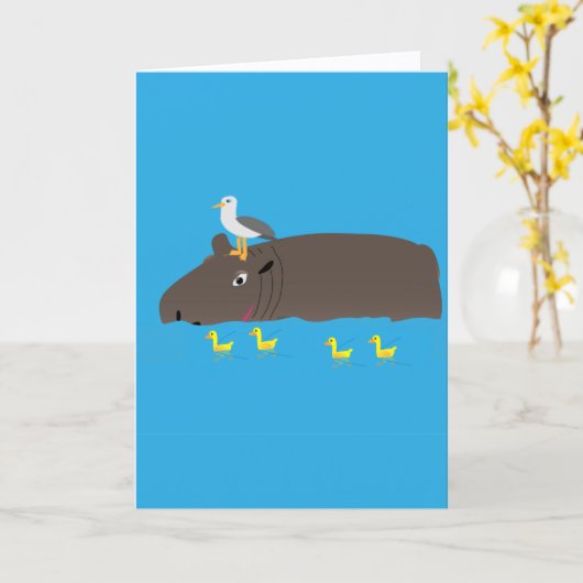 Nijlpaarden Dwalen Kaart (Gele Bloem)