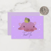 Nijlpaarden en vogels Dank u kaart Notitiekaartje (Voorkant / Achterkant in situ)