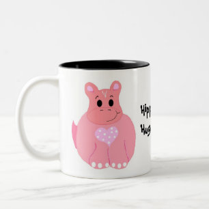 Nijlpaarden Hebben Enorme Harten Tweekleurige Koffiemok