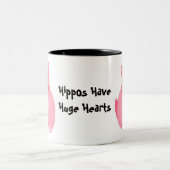 Nijlpaarden Hebben Enorme Harten Tweekleurige Koffiemok (Center)