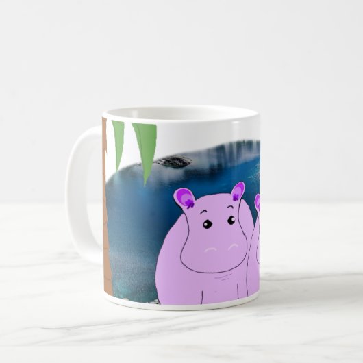 Nijlpaarden in de Water Mok (Voorkant links)