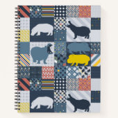 Nijlpaarden Neppe Quilt Notitieboek (Voorkant)