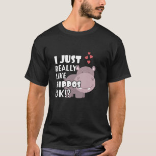 Nijlpaardliefhebber Ik vind nijlpaarden gewoon ech T-shirt