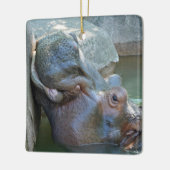 Nijlpaardornament Keramisch Ornament (Links)