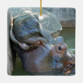 Nijlpaardornament Keramisch Ornament (Achterkant)