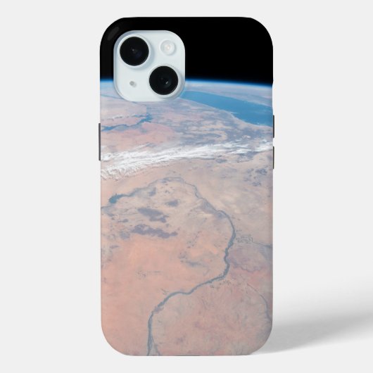 Nijlrivier die noordwaarts kronkelt naast het Rode Case-Mate iPhone Case (Achterkant)