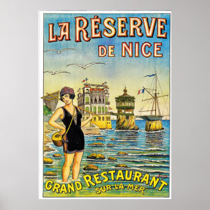 Nijmegen, Frankrijk, vrouw in zwempak op het stran Poster