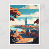 Nijmegen Nederland vintage reisillustratie Briefkaart (Voorkant)