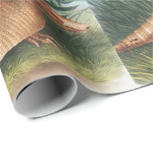 Nijnbanded Armadillo (Dasypus Peba) Illustratie Cadeaupapier (Rol Hoek)