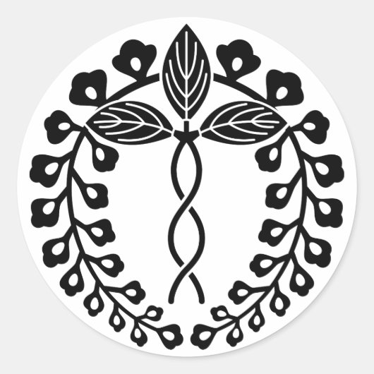 Nijo wisteria ronde sticker (Voorkant)