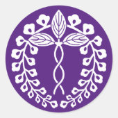 Nijo wisteria ronde sticker (Voorkant)