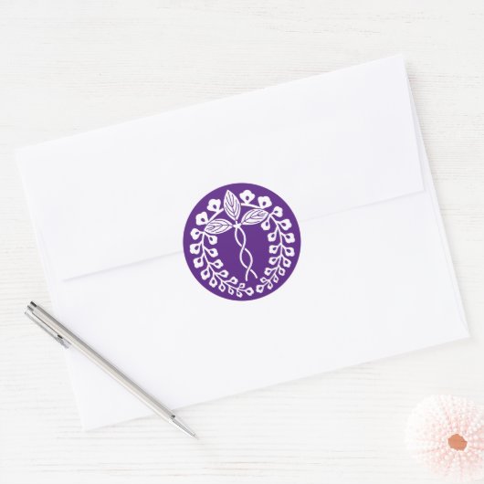 Nijo wisteria ronde sticker (Envelop)