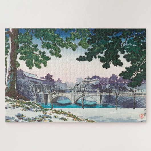 Nijubashi Bridge door Tsuchiya Koitsu Legpuzzel (Horizontaal)