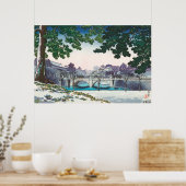 Nijubashi Bridge door Tsuchiya Koitsu Poster (Keuken)