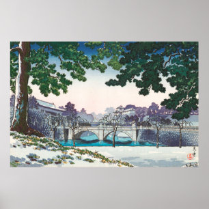 Nijubashi Bridge door Tsuchiya Koitsu Poster