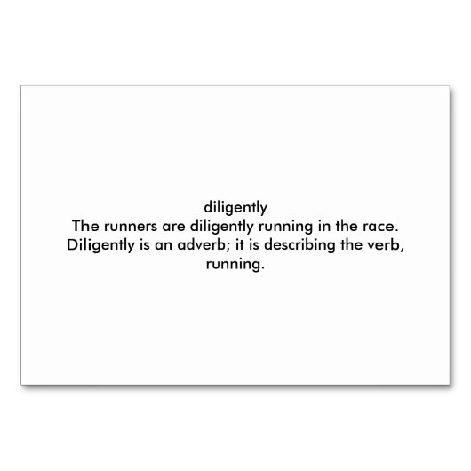 Nijverig adverteren lopers, lezen flashcards kaart (Achterkant)