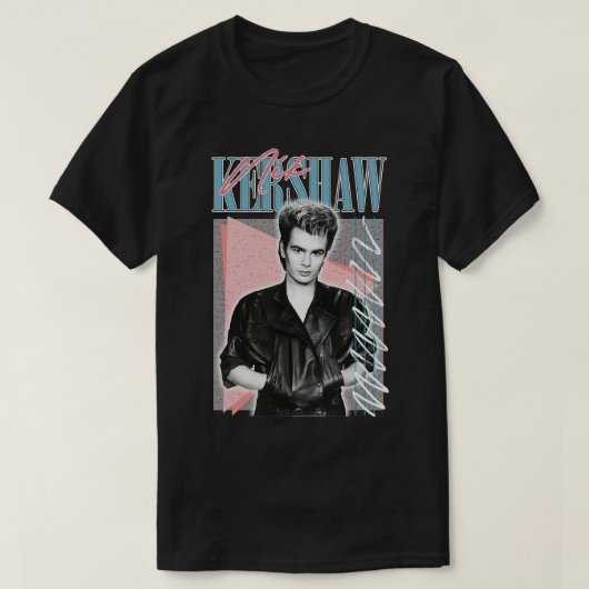 Nik Kershaw 80s Stijl Retro Design T-shirt (Design voorkant)