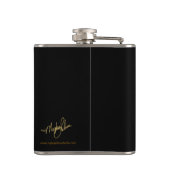 Nika Gothic Rocker Black Guitar Music Angel Flask Heupfles (Achterkant)