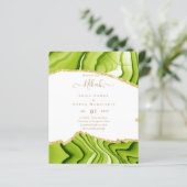 NIKAH - Agate Gold BUDGET Wedding Invitations (Staand voorkant)