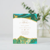 NIKAH - Agate Gold BUDGET Wedding Invitations (Staand voorkant)