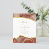 NIKAH - Agate Gold BUDGET Wedding Invitations (Staand voorkant)