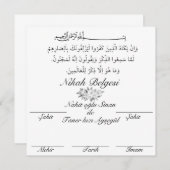 Nikah belgesi kaart (Voorkant / Achterkant)