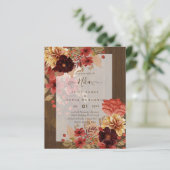 NIKAH - Bloemige BUDGET Islamitische Trouwkaart (Staand voorkant)