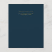 NIKAH - Blue Gold Islamic Wedding Invitations (Achterkant)